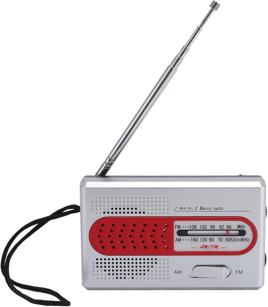 Draagbare AM/FM Radio met Hoge Gevoeligheid, Speaker en Oortelefoon - Ideaal voor Reizen en Buiten
