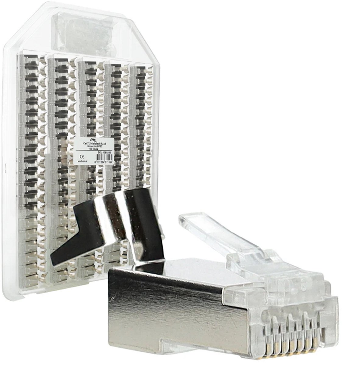 EMhub RJ45 connector CAT7 shielded per 100 stuks
