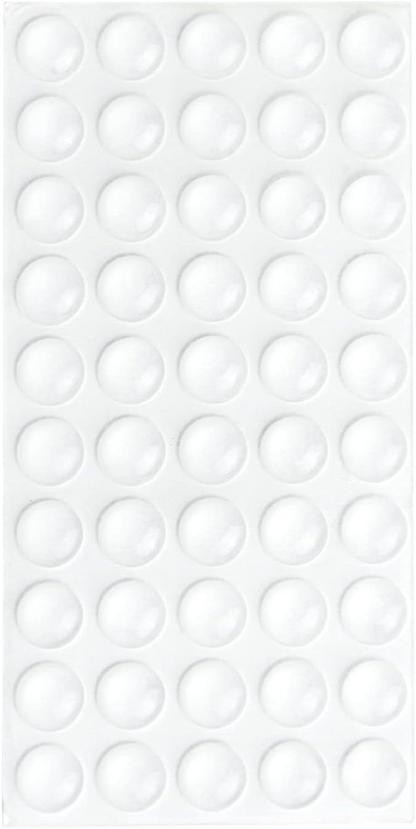 Deurstoppers van rubber - Transparante rubberen voetjes voor kastdeuren, keuken, badkamer, kantoor (halfrond, 8 x 2,5 mm)