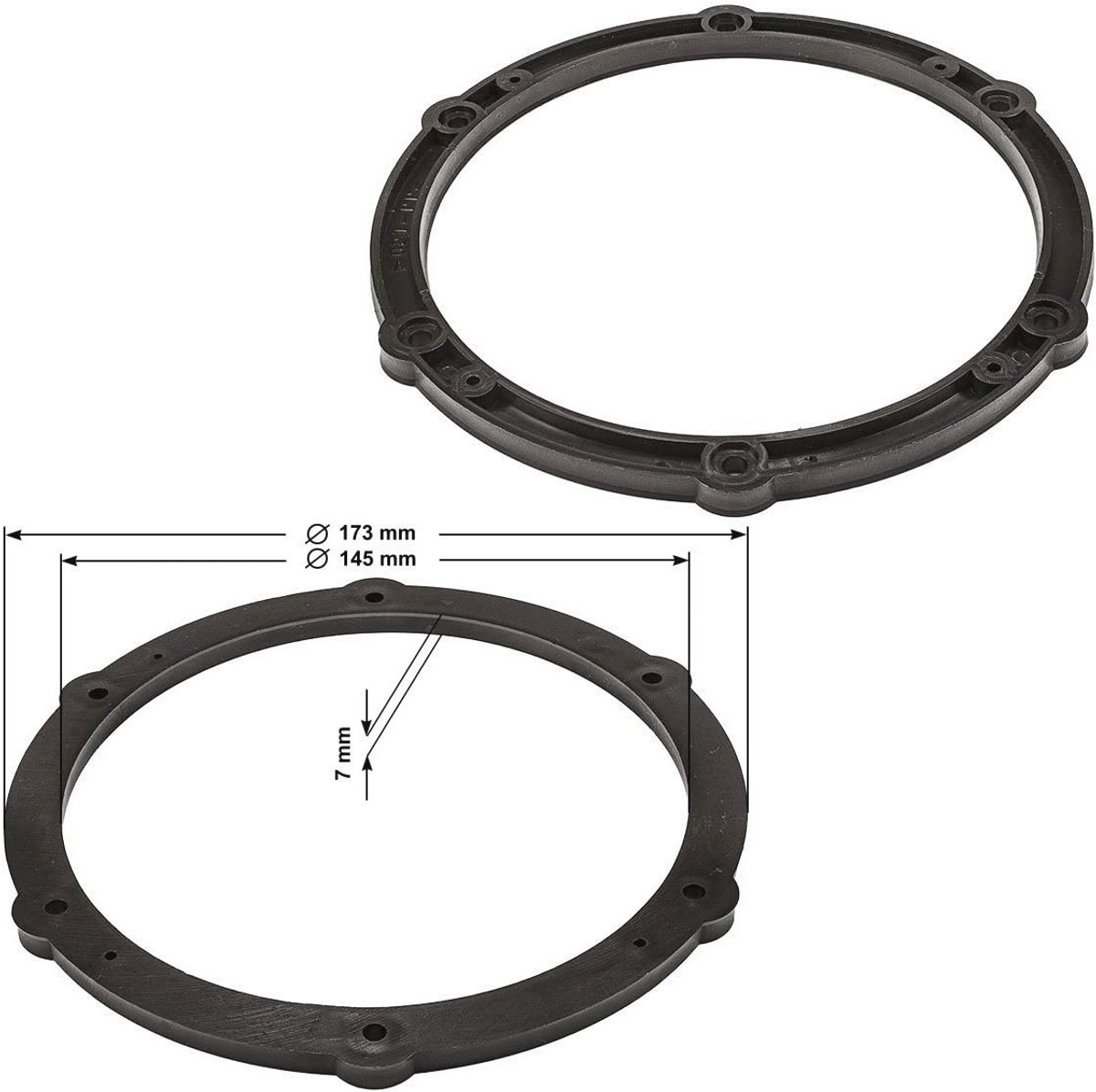 Luidsprekerringen adapter 165mm voor Citroen, Peugeot, Toyota, Opel