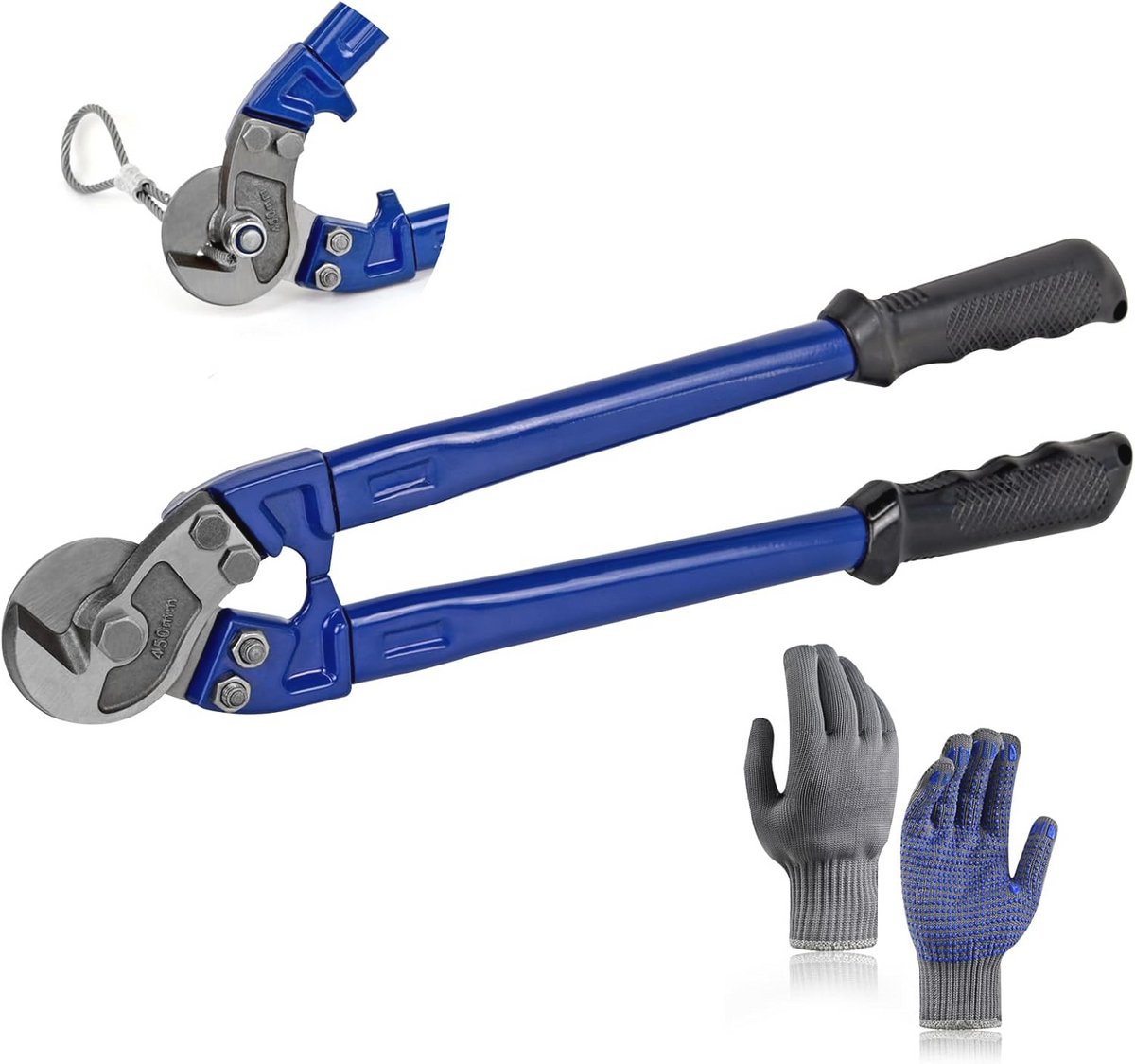 18 inch Heavy Duty Wire Rope Cutter - Ergonomic Design for Cutting Cable
