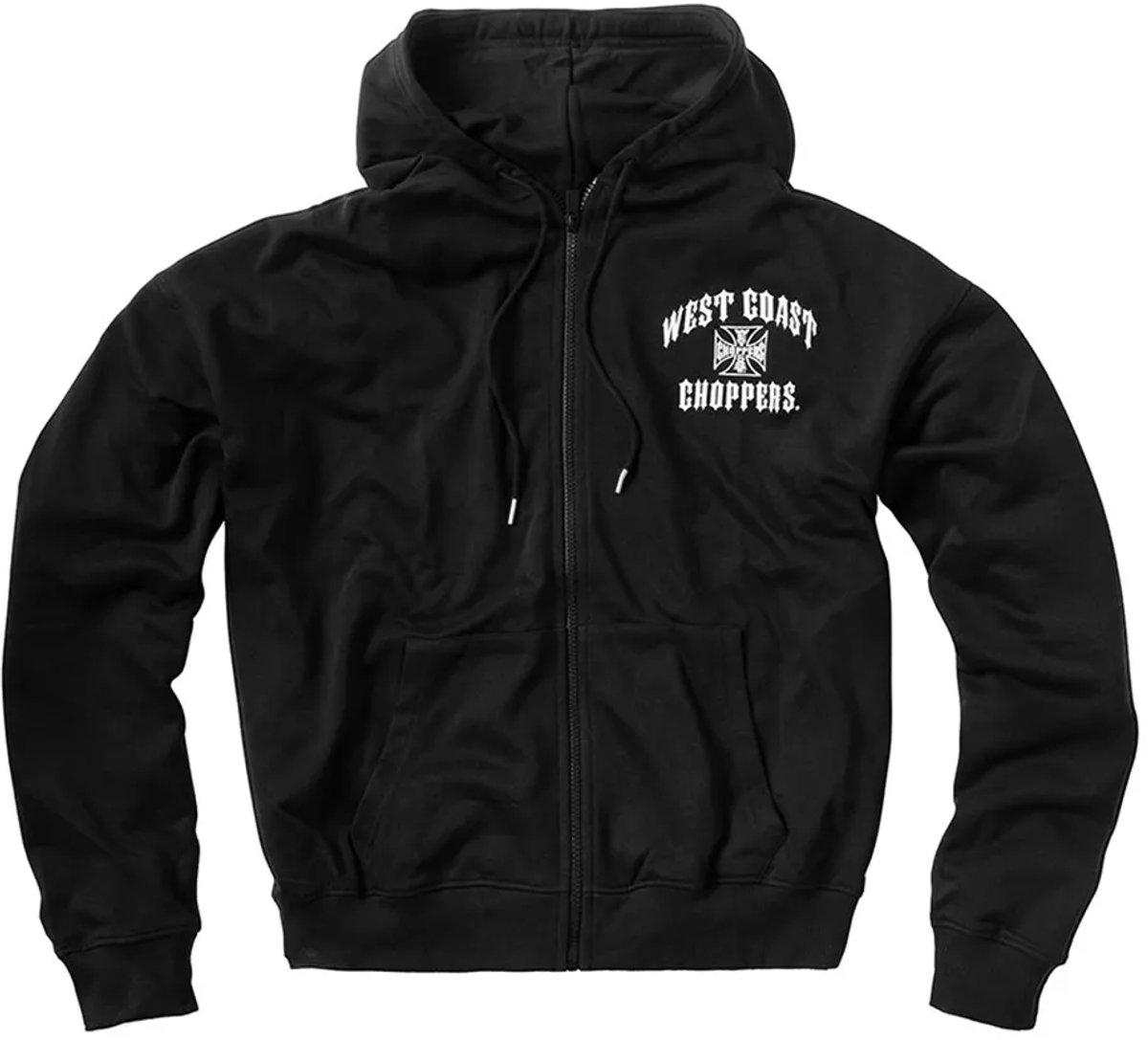 West Coast Choppers Iron Oversized Sweatshirt Met Rits Zwart L