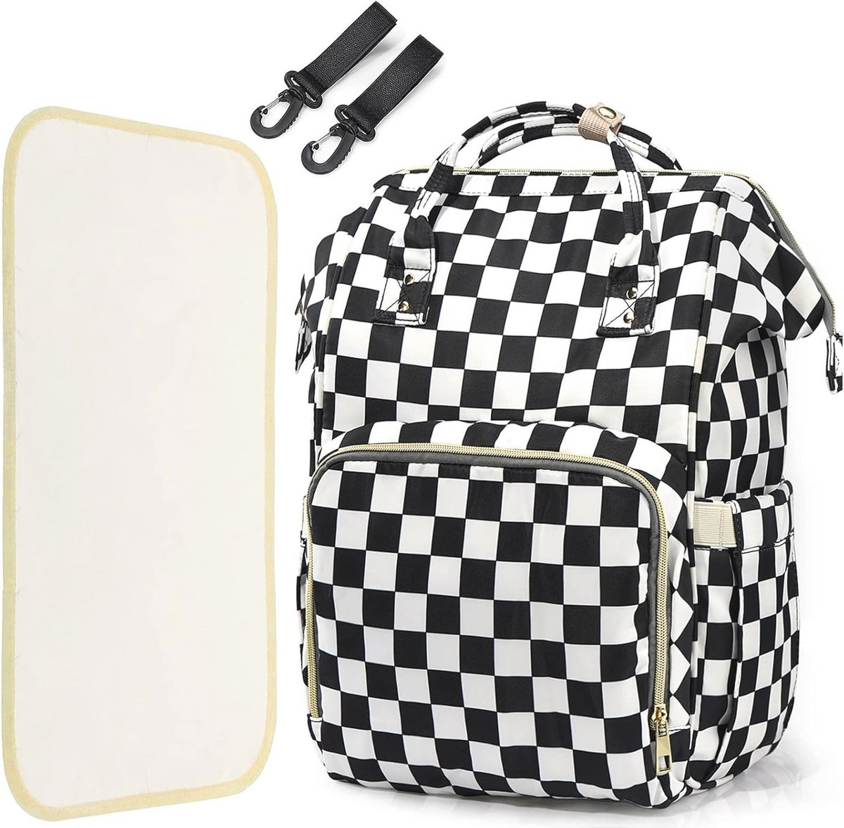 LIMHOO 3-in-1 luiertas, rugzak, multifunctionele babytassen met ophangpad en strollbanden, nappy bag voor moeder