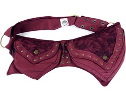 Guru-Shop Festival Ethno Sidebag, Gordeltas, Elfenfanny Pack - Bordeauxrood, Unisex Adults, Katoen, Size:One Size, Sidebags Fanny-pakketten