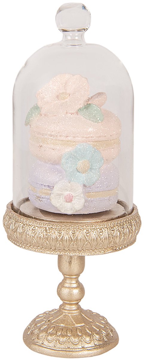 Decoratie Beeld Macarons Ø 7x17 cm Goudkleurig Kunststof