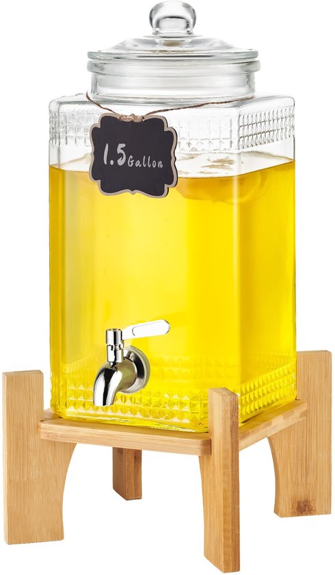 Glazen Drankdispenser Met Kraan 5 Liter - Desert Rose