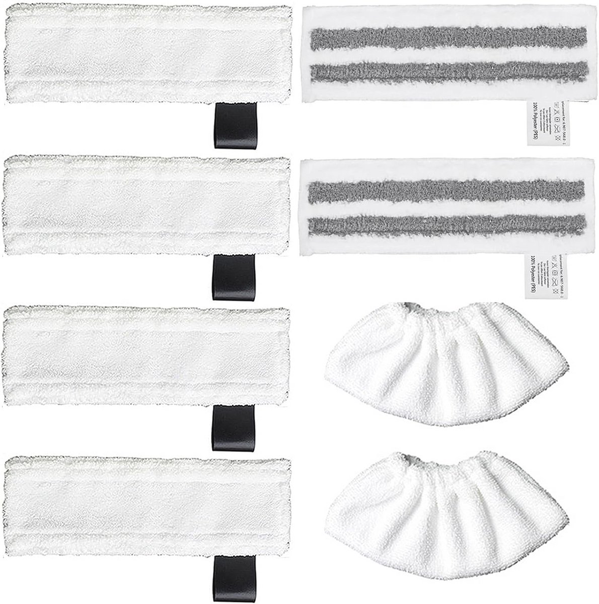 Accessoires voor stoomreiniger - 8 delige set met vloermoppen en stofpads