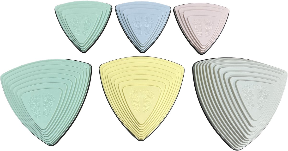 Goldfisch Balance Step Stones für Kinder, 6 Stück Anti Rutsch Springsteine, Klei
