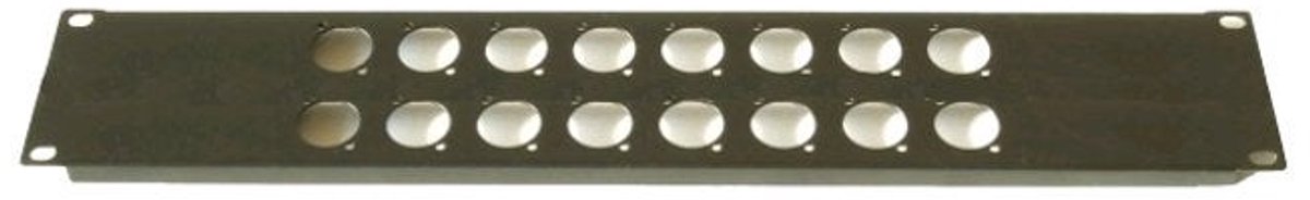 Prodjuser 2U XLR-8 metalen chassis paneel voor 16 XLR