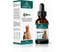 VITAMO Hennepolie – Voor Hond & Kat – Rijk aan Omega 3 & 6 – 100% Natuurlijk en Koudgeperst – 60 ml