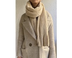 Wintersjaal Dames - Sjaal teddy - beige sjaal - Warme Winter Sjaal - pluche sjaal