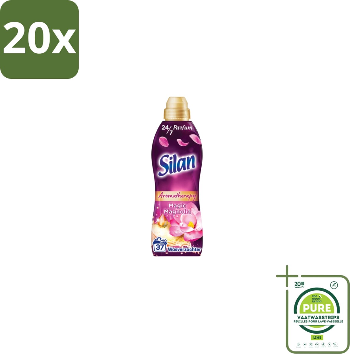 20 x Silan – Wasverzachter – Aroma Therapy Magic Magnolia – 851 ml - Grootverpakking - Aromatherapie Wasverzachter - Wasverzachter - Wasbeurten - Geur - Geurtechnologie