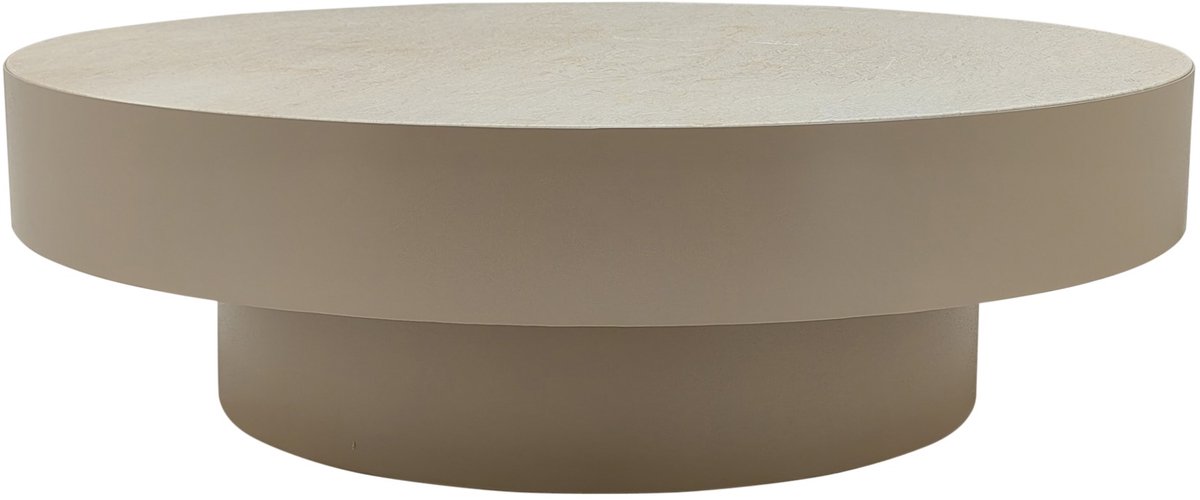 PTMD Salontafel Corfu - Beige - 90x90x27cm