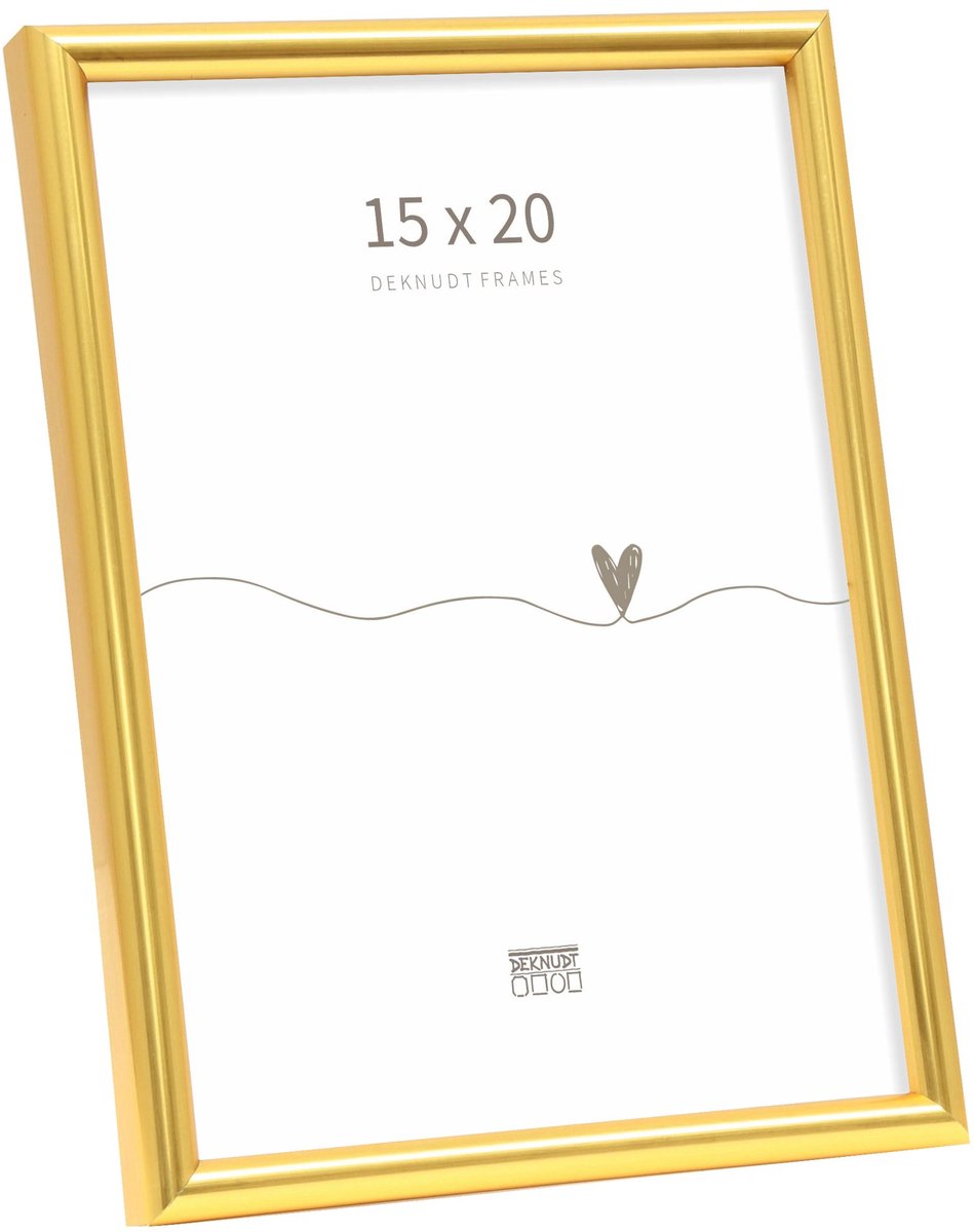Deknudt Frames fotolijst S011A4 - smal goud in kunststof - 15x20 cm