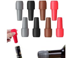 Herbruikbare mousserende wijn fles stopper, wijn stoppers voor wijn flessen, silicone wijn stopper wijn fles stopper voor bier champagne Prosecco thuisgebruik (8 stuks)