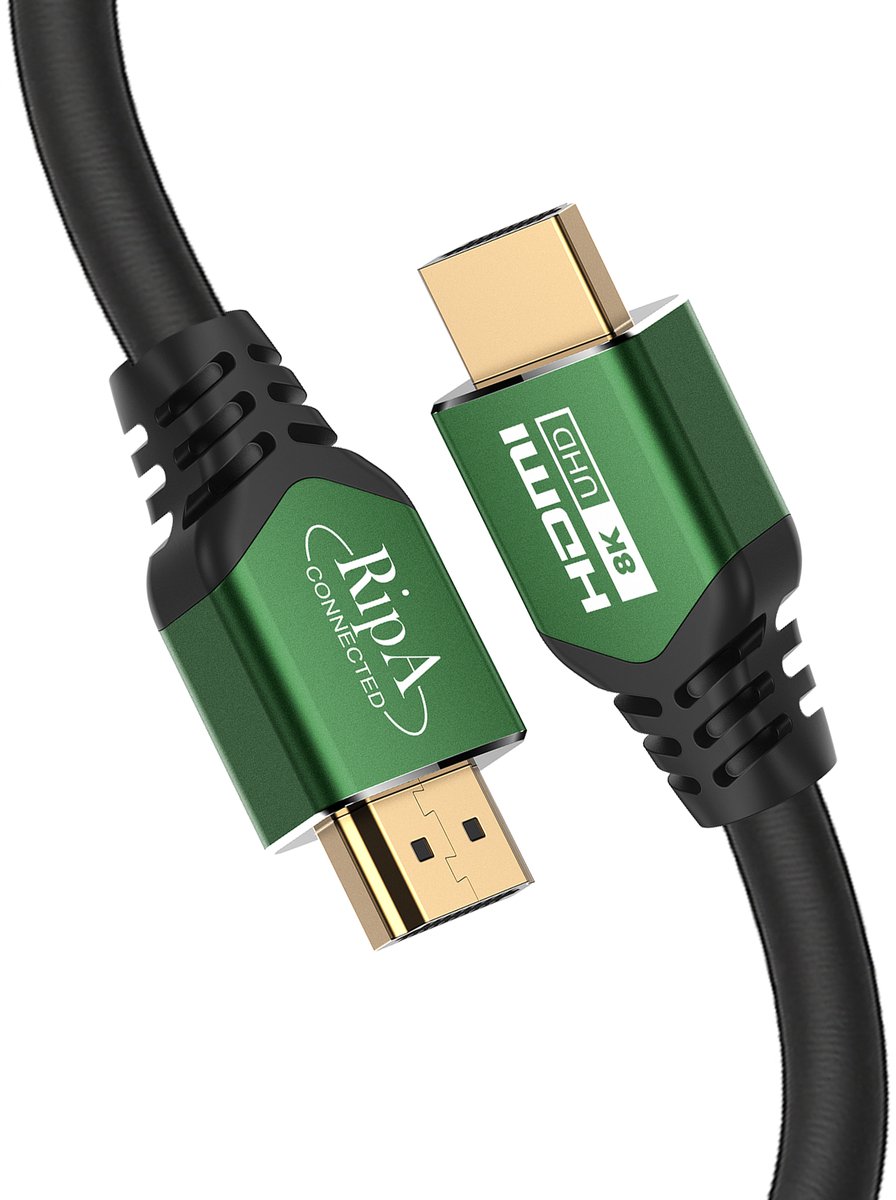 Ultra High Speed HDMI kabel 2.1 - 8K 60Hz & 4K 120Hz - eARC - PS4, PS5 & Xbox Series X - 1 m - Groen