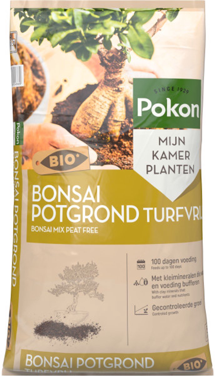Pokon Bio Bonsai Potgrond - 5l - Turfvrije Potgrond (Bonsai) - 100 dagen voeding