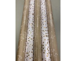 Product afbeelding van Collectiv Warehouse sint papier - Dubbelzijdig - inpakpapier - cadeau papier 5 rollen 300 x 50 cm