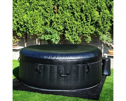 Portable Zwarte Bubble Spa Deluxe - 180x180x65 cm - Zwart - Medahomestore