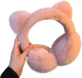 Oorwarmers Voor Kinderen - Met Beertjes Erop Met Een Grijs Hartje Roze Oorwarmers Winter