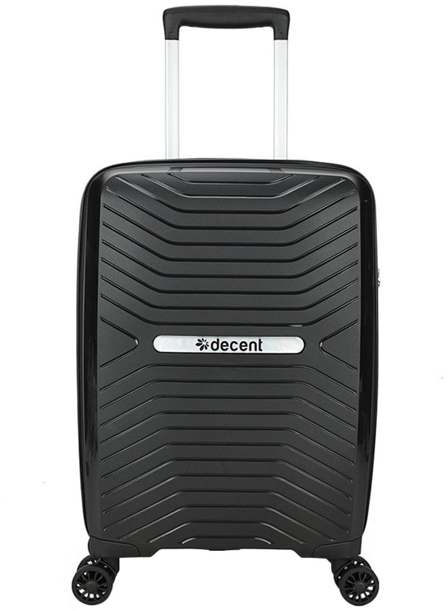 Decent CROSS-ONE Handbagage koffer 55x35x20 - Handbagage trolley - Lichtgewicht koffer - Reiskoffer - Veilig TSA Cijferslot – Zwart