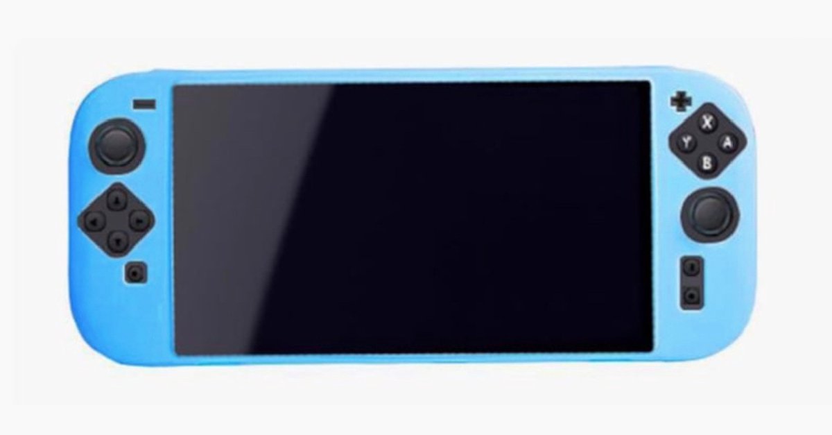 Silicone Bescherm/Grip Hoes Skin + Screenprotector geschikt voor Nintendo Switch 2 - Blauw