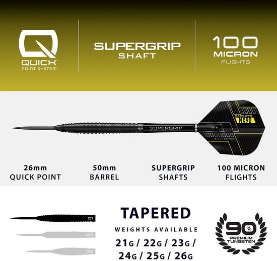 NX90 Black Edition 90% Tungsten 21Gr Quick Point van Merkloos — afbeelding 3