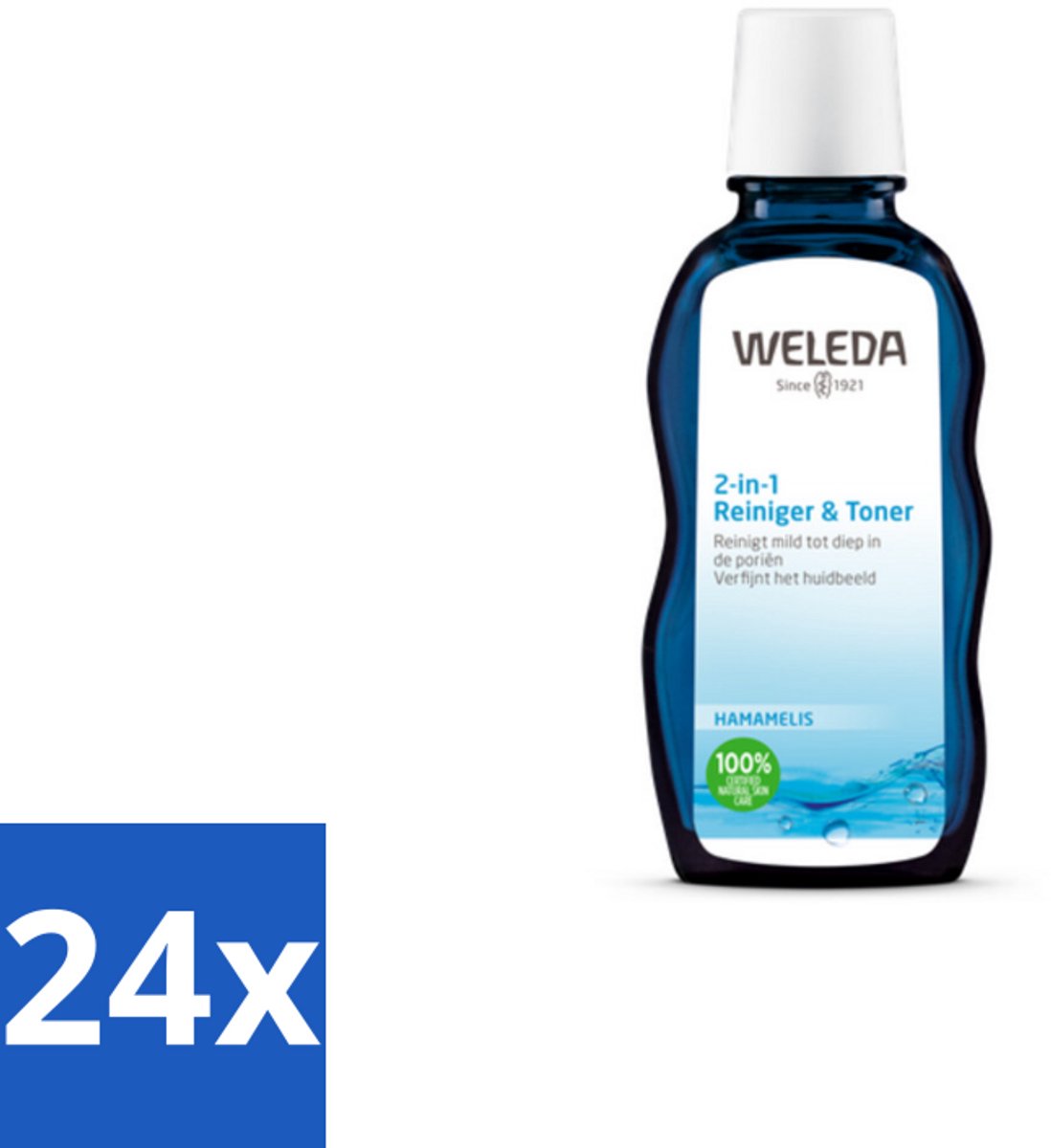 WELEDA - Reiniger & Toner 2‑in‑1 - 100 ml - Voordeelverpakking - 24 stuks