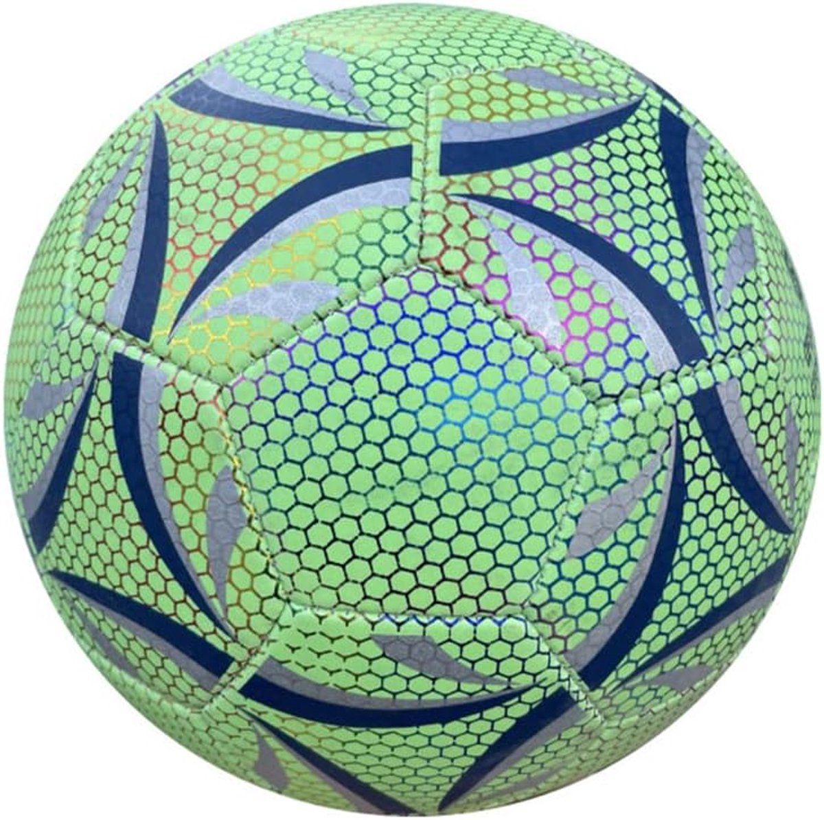 Daity Reflecterende sportvoetbal - officiële maat 4 - professionele zaal- en buitenvoetbal - perfect voor binnen- en buitenwedstrijden of -spellen.