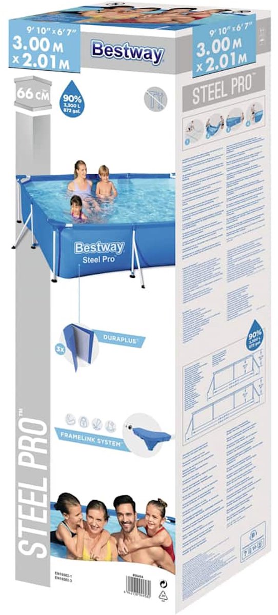 Bestway Steel Pro - 300 x 201 x 66 cm - Opzetzwembad — afbeelding 13