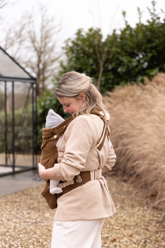 Babiem® Luca - Draagzak - Met Bijpassend Fanny Pack - Kinderdrager - Draagzak Baby - 3 Draagposities - Tot 15 Kilo - Draagzak Peuter - Cognac van Merkloos — afbeelding 4
