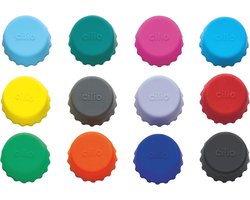 Silicone Bottle Caps Set for Lemonade and Beer Bottles - 12-Piece Insect Protection Closure, Diameter 3 cm