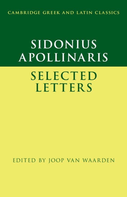 Cambridge Greek and Latin Classics- Sidonius Apollinaris: Se ... - cover