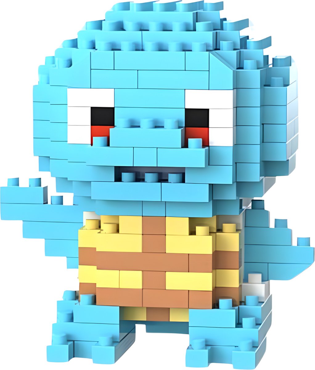 Squirtle - Nano Blocks - Bouwset – 224 Stukjes DIY Mini Bouwstenen - Blokken - Speelgoed - BRICKY