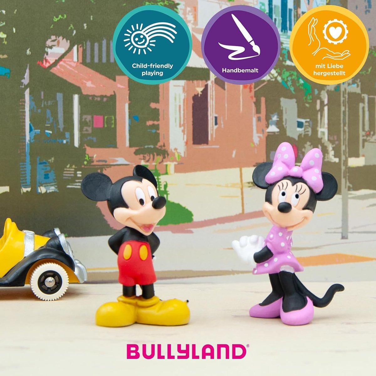 Bullyland 15349 – Speelfiguur en verzamelfiguur Minnie Mouse uit Disney, ca. 7 cm – levensecht en detailrijk vormgegeven – ideaal als taartfiguur en klein cadeautje voor kinderen vanaf 3 jaar. — afbeelding 4
