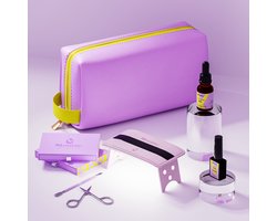 Maniac Nails Starterset voor Thuis – Complete DIY Set met Gellak Stickers, LED Lamp & Top Coat – 2 Designs – TPO- & HEMA-vrije Gel Nail Wraps – Perfect Cadeau voor Vrouwen