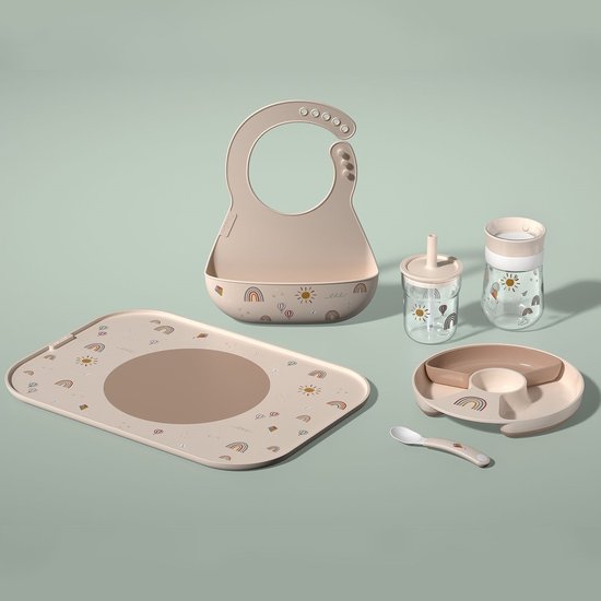 Coffret vaisselle bébé Mepal Mio Little Dutch - 3 pièces - Cadeau maternité - Vaisselle pour enfants - Fairy Garden