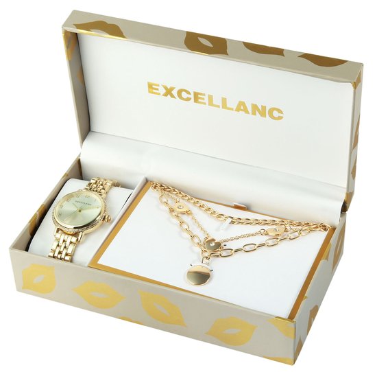 Excellanc Excellanc Dames Cadeauset 1800247 Excellanc geschenkset met dameshorloge en drie