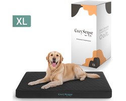 CozySense® Orthopedisch Hondenkussen 100 X 70 Cm – Maat XL - Waterdicht – Geschikt Als Benchkussen & Hondenbed - Wasbare Hoes - Zwart