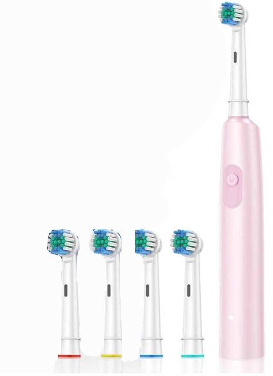Roterende elektrische tandenborstel, snel opladende tandenborstel, mondverzorging, nieuw product - roze, 8 koppen