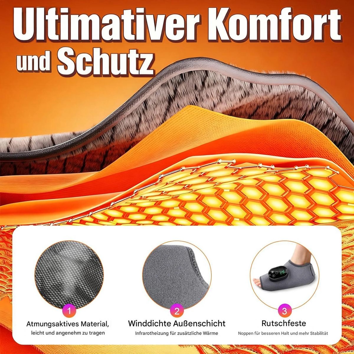 Deze 3-in-1 Elektrische Voetmassager met 3000mAh Batterij - afbeelding 3