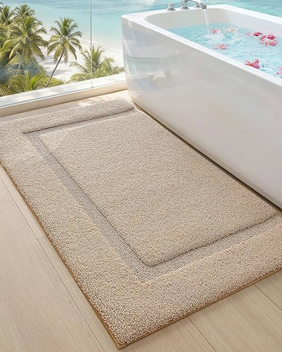 Extra Zachte Antislip Badmat Beige 61 X 92 Cm Microvezel Bol extra-zachte-antislip-badmat-beige-61-x-92-cm-microvezel-bol