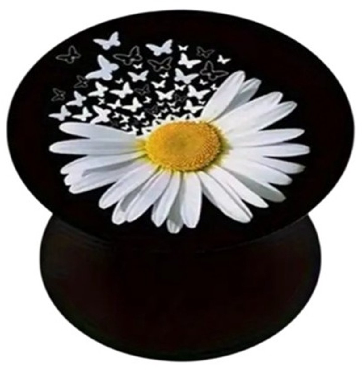 Mj Joys® - Phone Grip - Universele Verstelbare Phone Socket - Telefoonbutton - Telefoonaccessoire - Geschikt voor de meeste Smartphones en Cases - GSM Tablet Houder - Madelief Vlinder