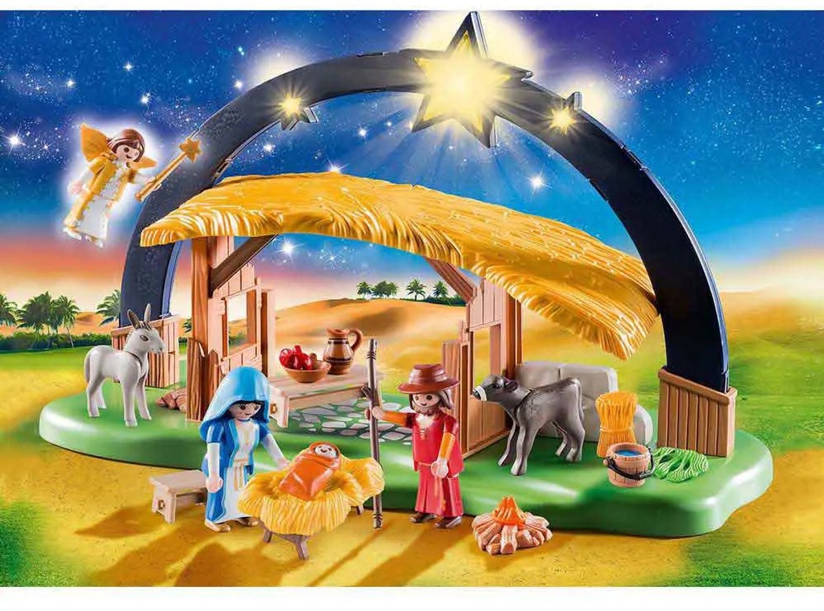 PLAYMOBIL Christmas Kerststal met heldere ster - 9494 — afbeelding 21