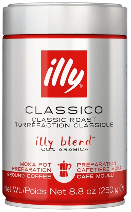 illy - Koffie Moka maling classico 250 G gemalen