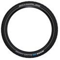 Zwarte vouwband, Schwalbe Johnny Watts 365 met profiel en witte reflecterende strepen.