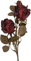 Clayre & Eef Kunstbloem Roos 70 cm Rood Kunststof