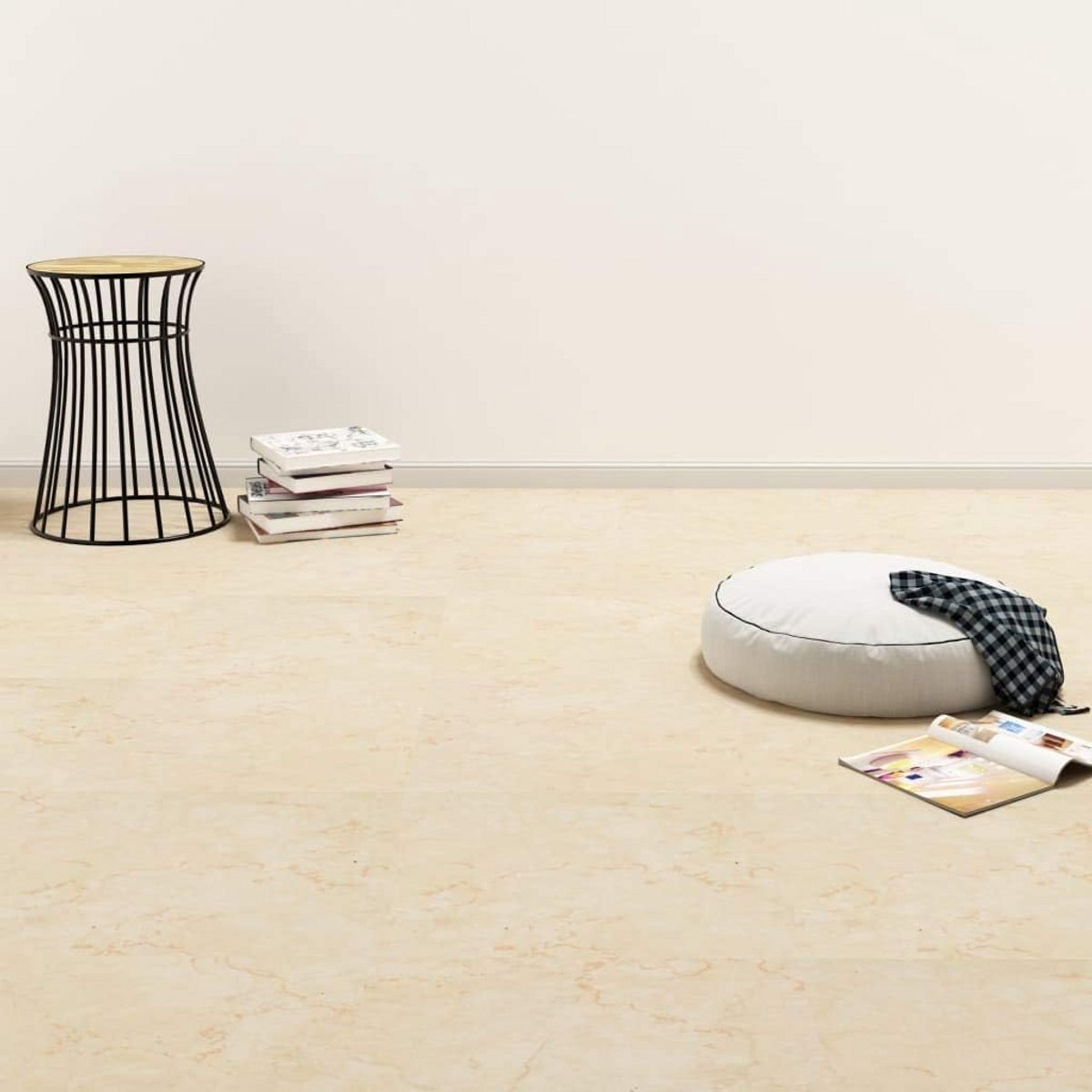 Zelfklevende PVC Laminaat Vloerplanken 5,11 m² Beige - Geluidsdempend en Warmte-isolerend