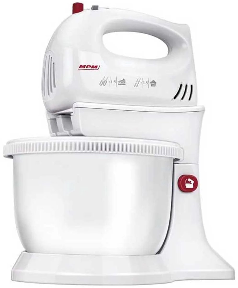 Bol.com MPM - Mixer met Roterende Mengkom 3,5 Liter - 5-stapsregeling en TURBO-functie - Handmixer - Keukenmixer - Blender - 750W aanbieding