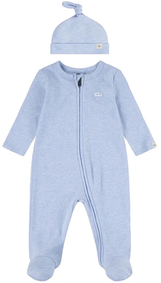 Levi´s ® Kids Footed Coverall Set Met Lange Mouwen 6 Months Jongens Meisjes Lt Mist Heather
